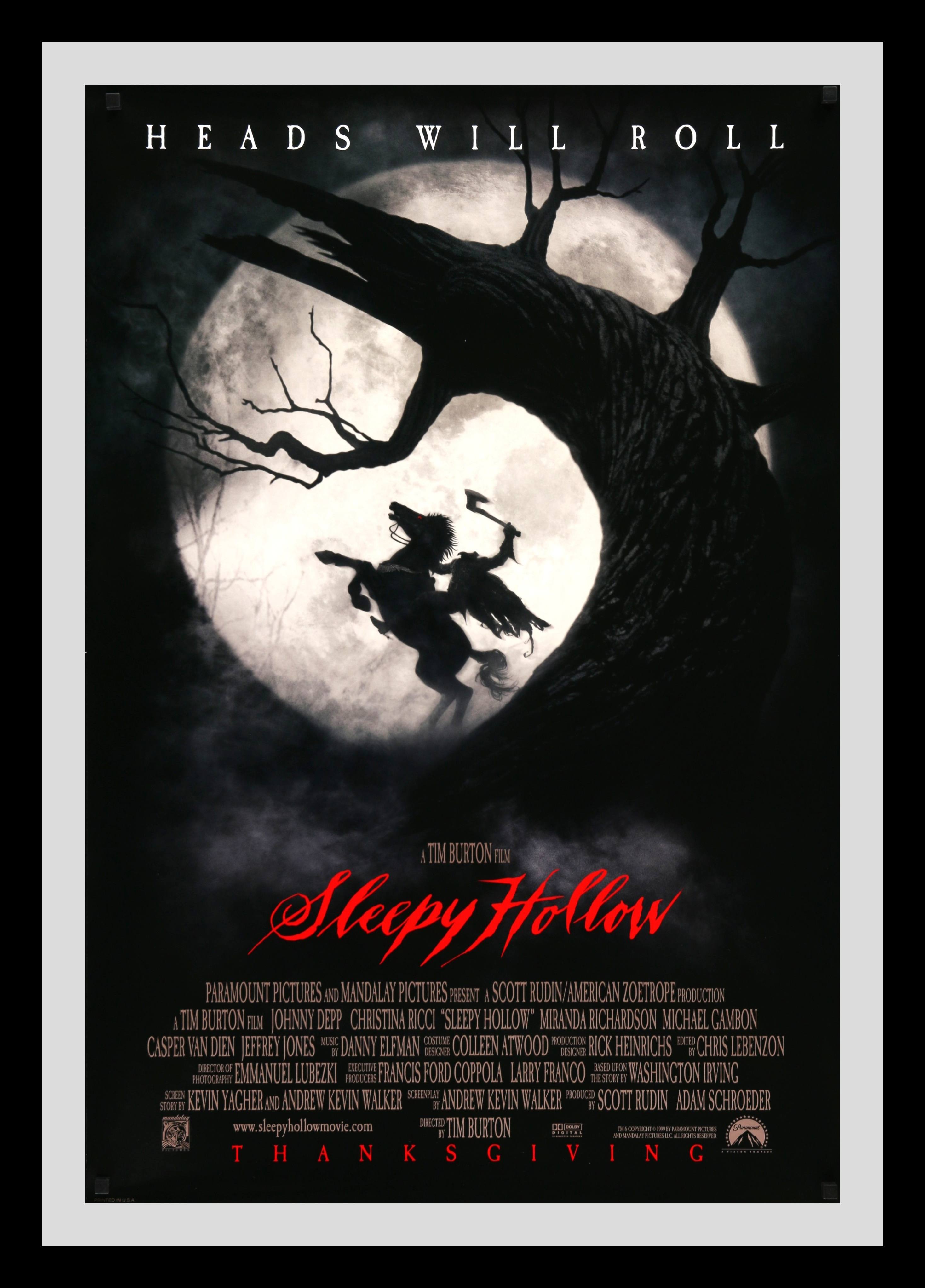 Sleepy Hollow 1999 Original Movie Poster Famous Movie Posters sleepy-hollow-1999-original-movie-poster-famous-movie-posters