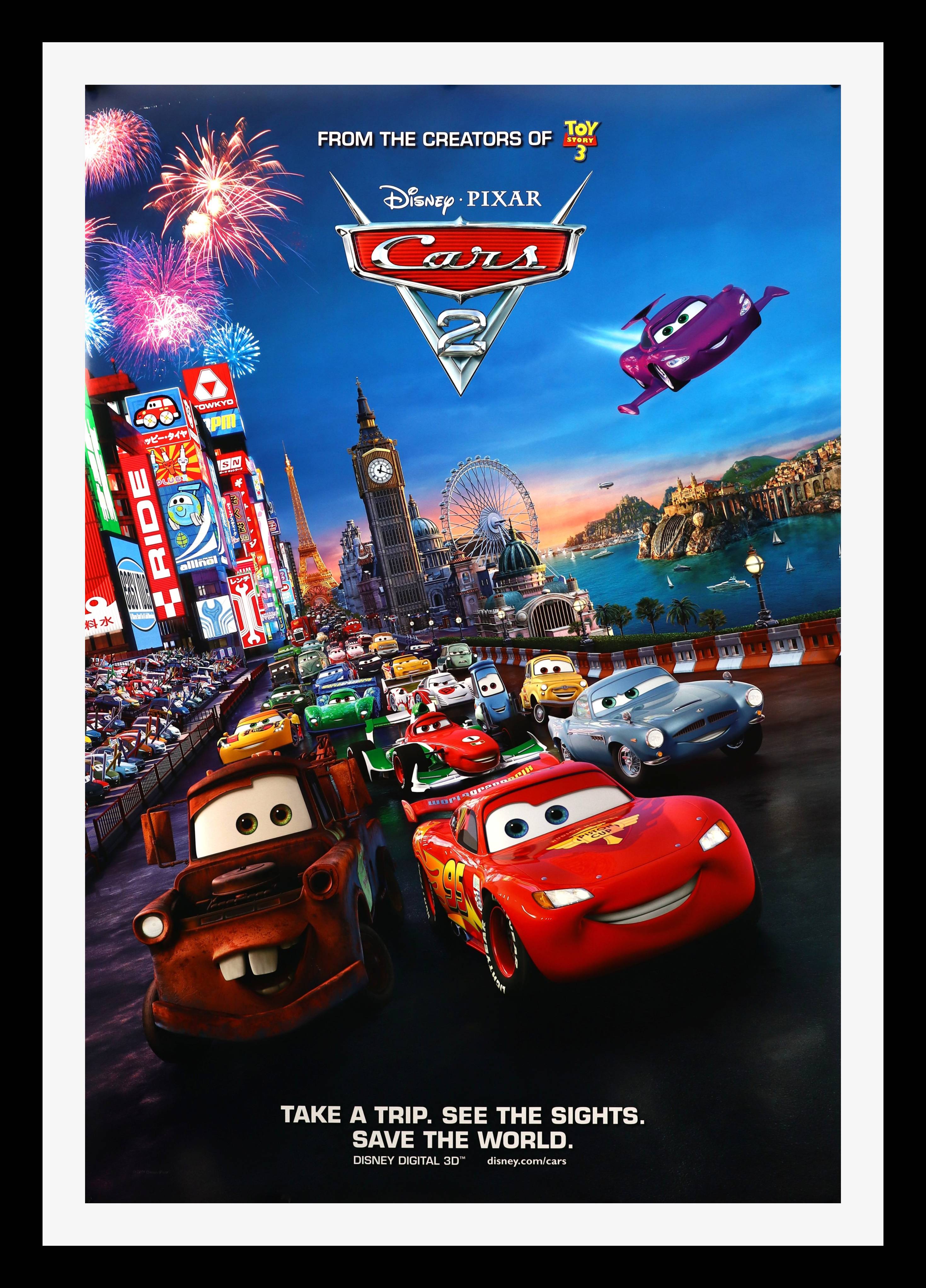 Cars Animation Poster Cars 2 Original Movie Poster - Famous Movie Posters
