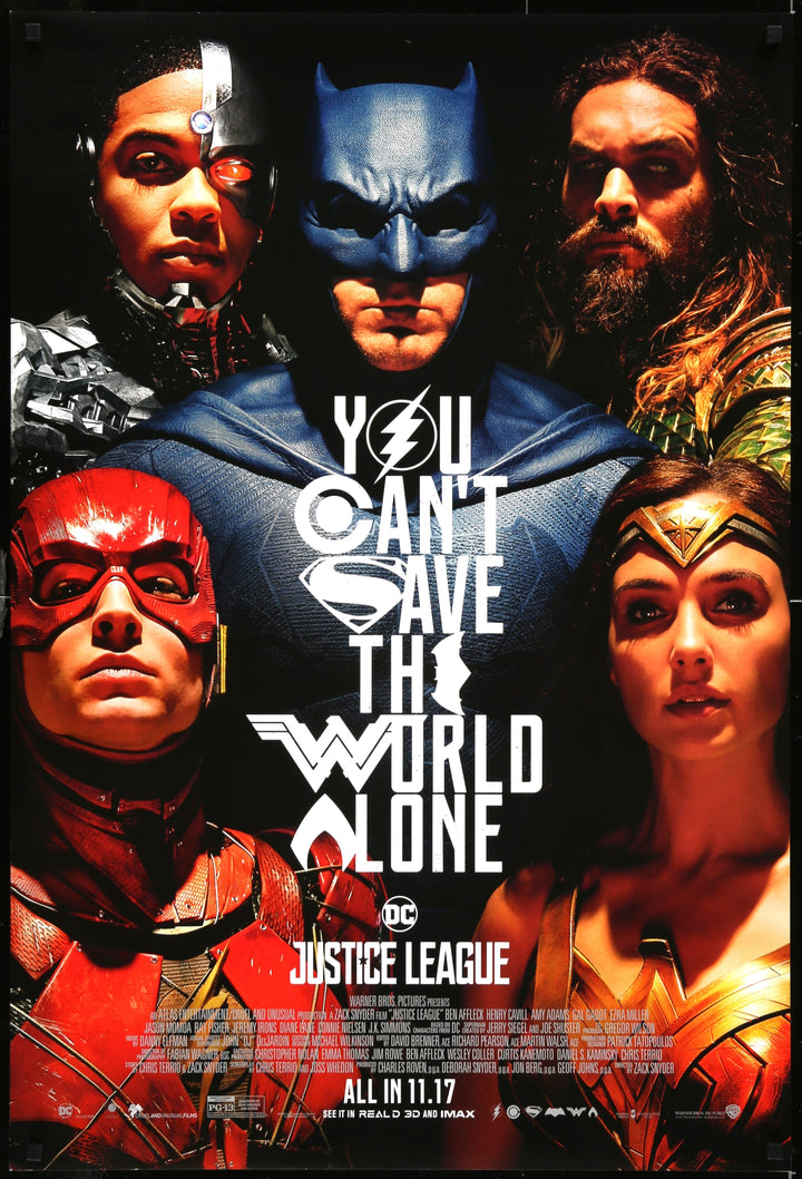 Justice League: You Can't Save the World Alone Original Movie Poster