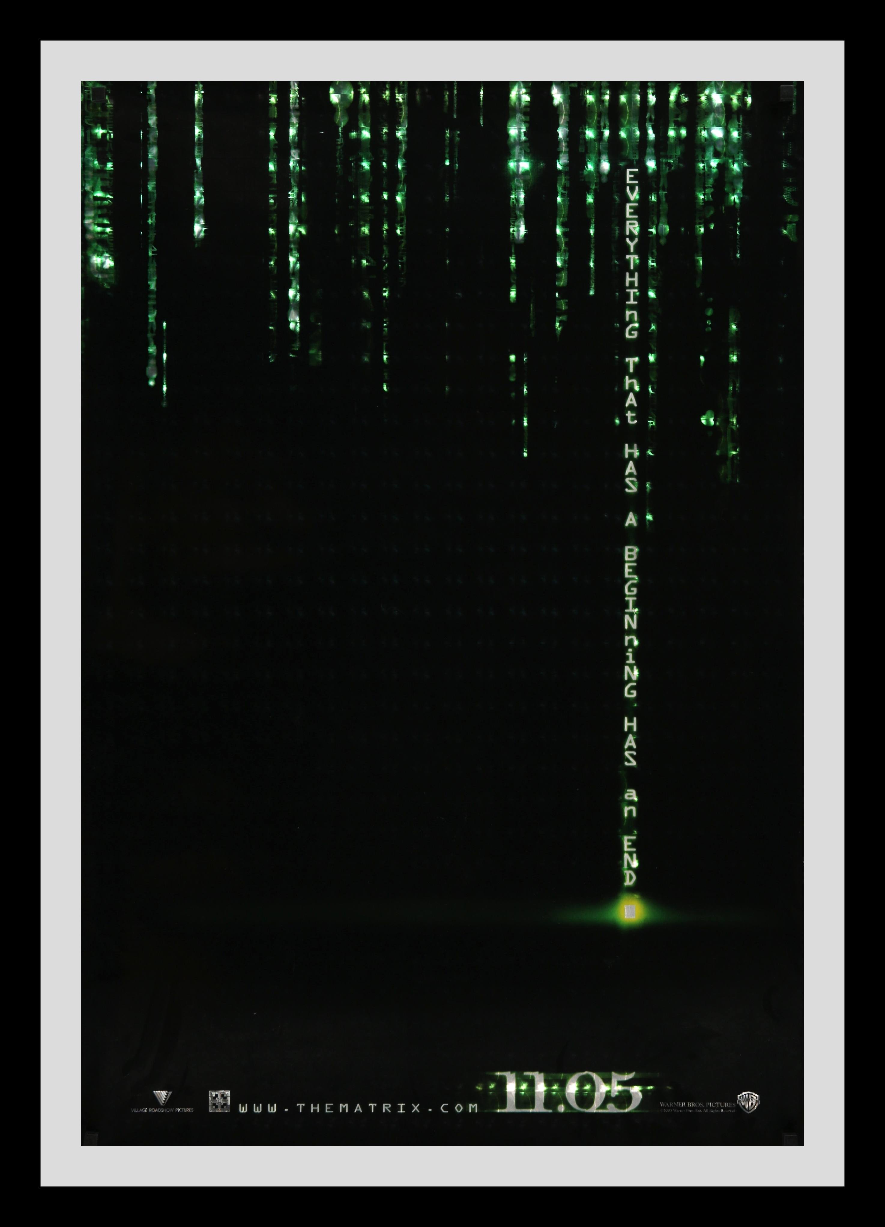 The Matrix Revolutions Advance Style Original Movie Poster - Famous ...