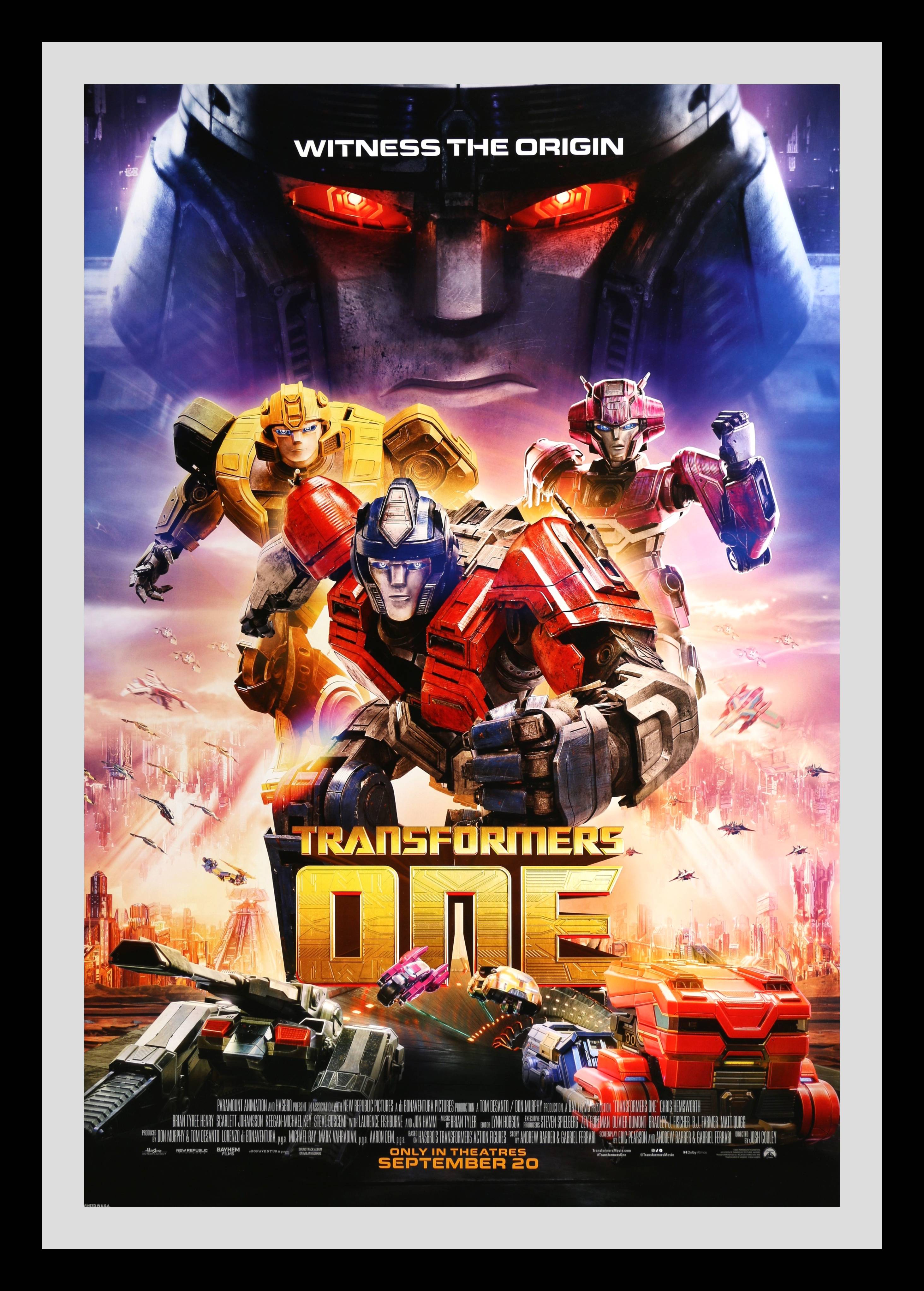 Transforms Posters Transformers One Original Movie Poster - Famous Movie Posters