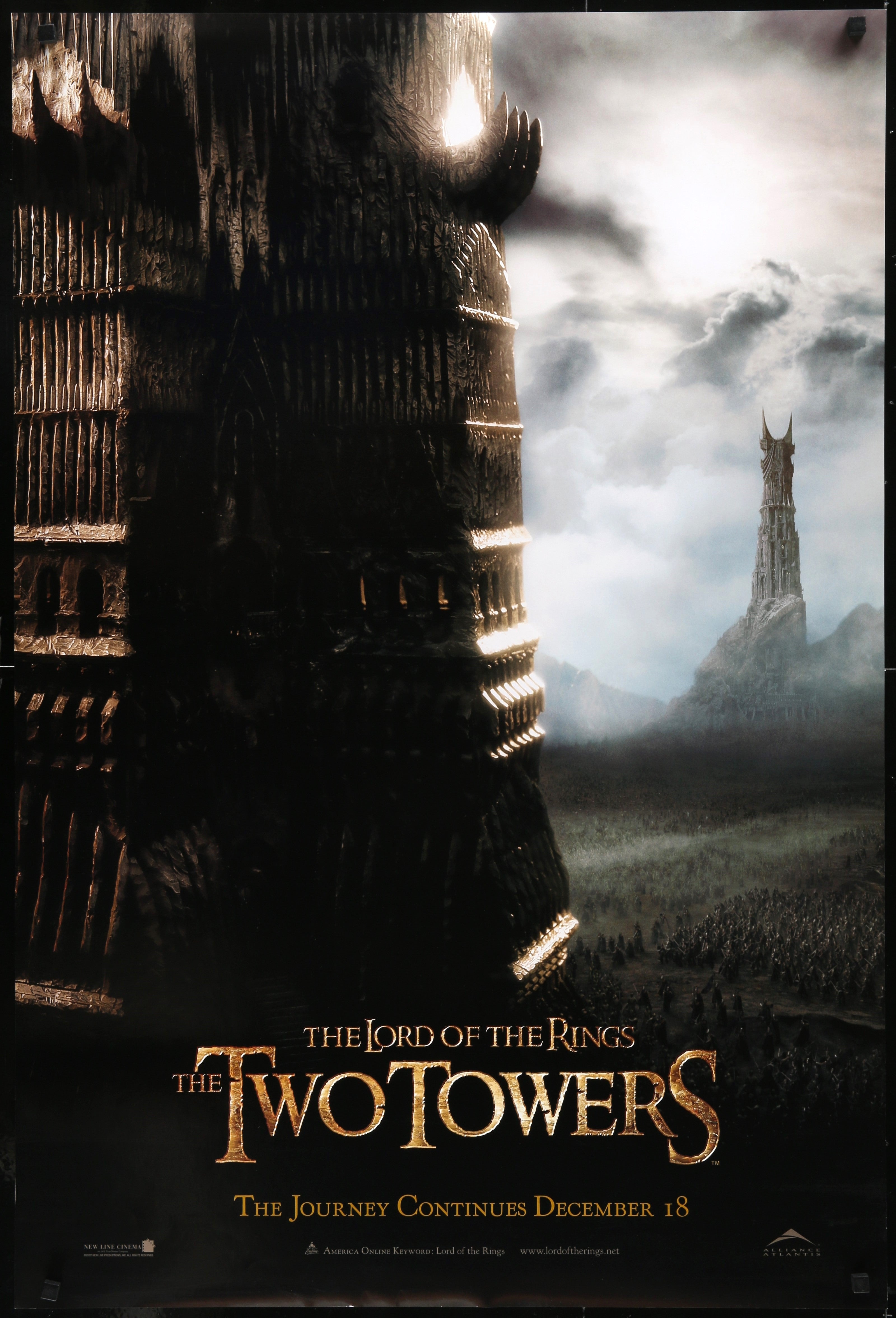 Lord of the Rings - The Two Towers Original Movie Poster – Famous Movie ...